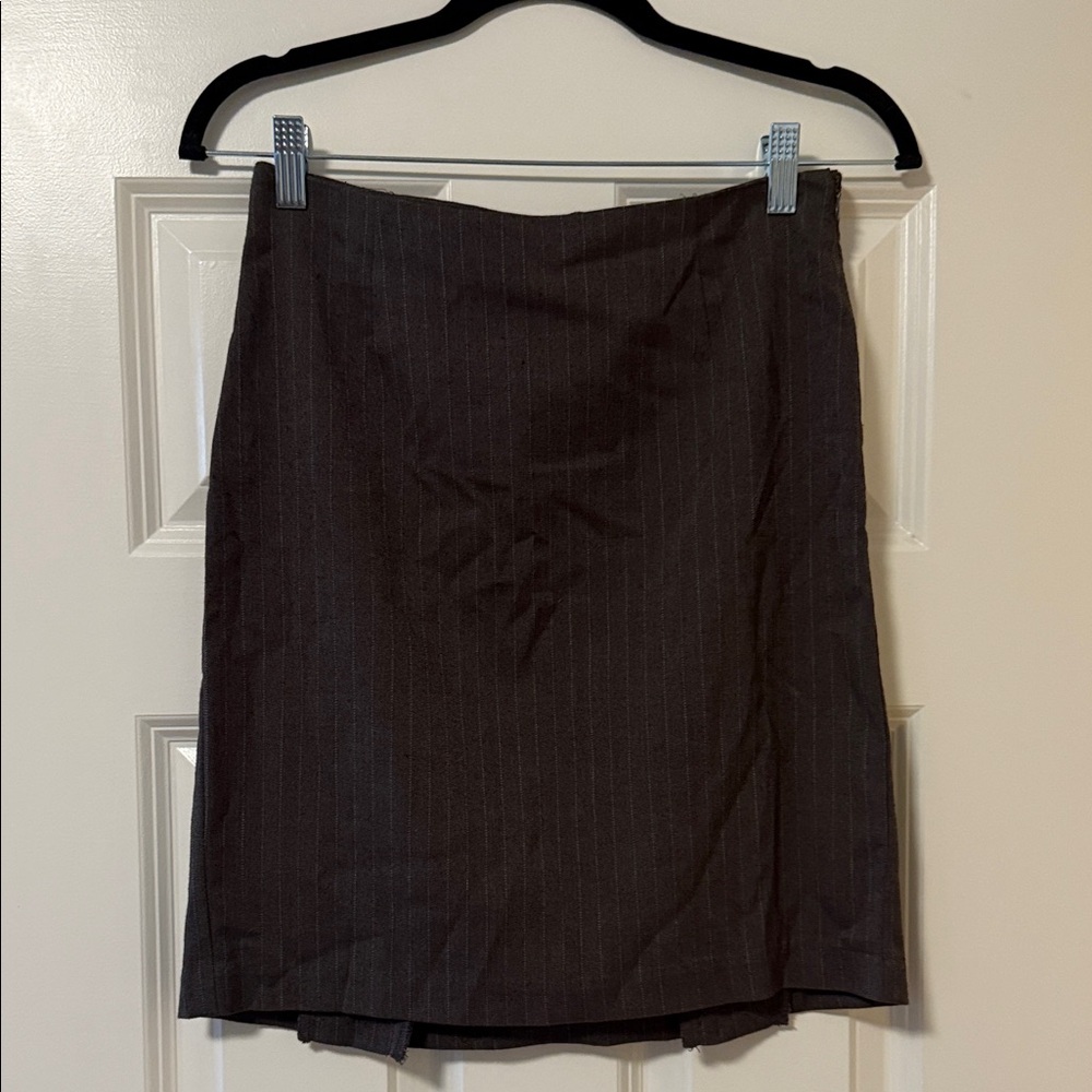 I.N. San Francisco Charcoal Pinstripe Pencil Skirt
